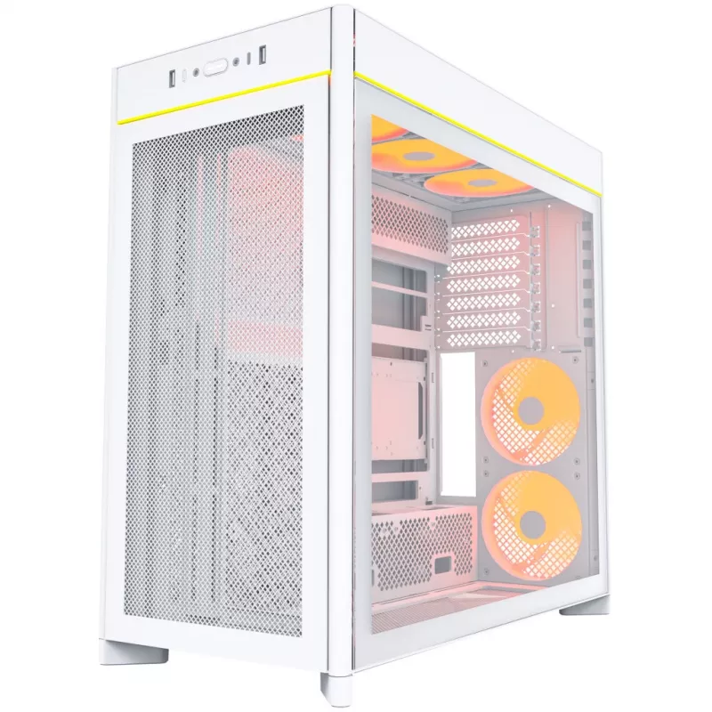 Datora korpuss Montech HS01 PRO Midi Tower balts
