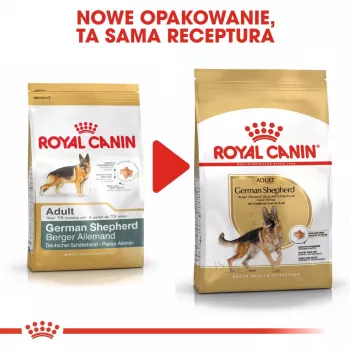Sausā suņu barība Royal Canin German Shepherd Adult, 11 kg — liela šķirne, mājputnu gaļa, 24% olbaltumvielu, 19% tauku