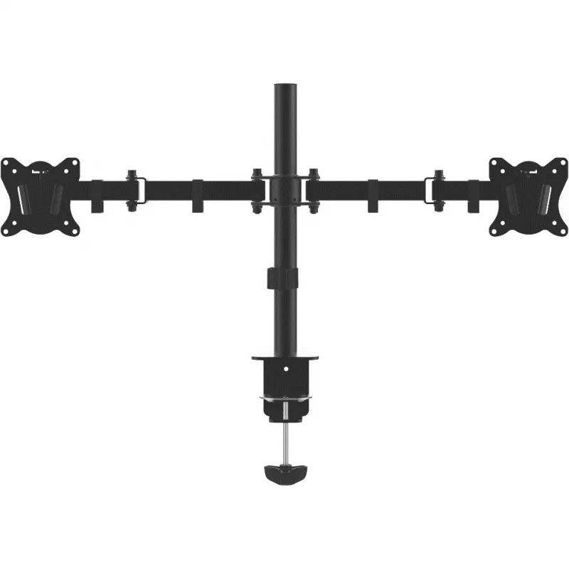 Divu monitoru galda stiprinājums MONTIS Dual Monitor Mount Everest MT015, 13–27 collas, 2 rokas, maks. 16 kg, VESA 75x75–100x100, melns