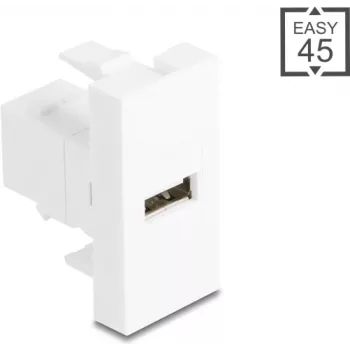 USB 2.0 Type-A to Type-B kabeļa adapteris, DELOCK 90907, Easy 45 modulis