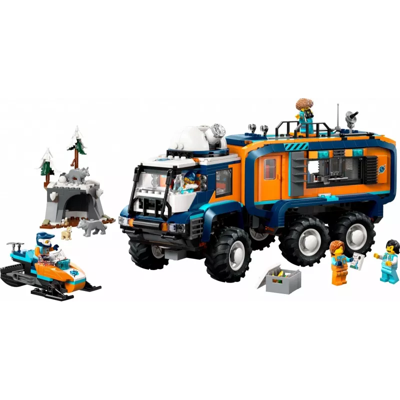 LEGO City Arctic Explorer Truck 60471 — 1064 gabalu rotaļu komplekts ar 4 minifigūrām, mobilo laboratoriju, vecumam 8+