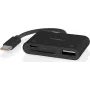 Nedis USB-C MicroSD karšu lasītājs (CCGB64780BK01)