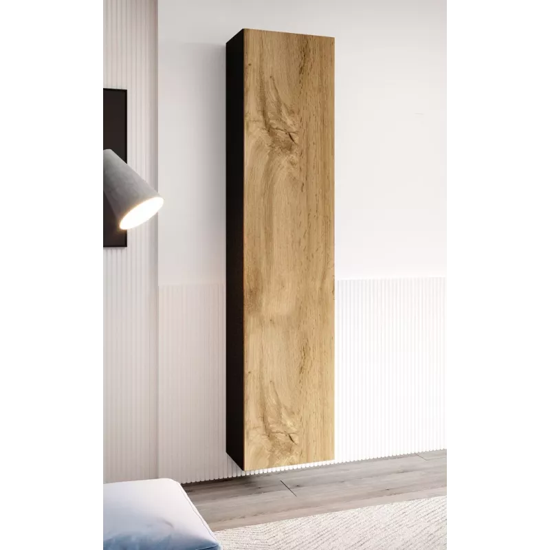 Cama slēgts Skapis VIGO '180' 180/40/30 melns/votana ozols