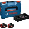 Bosch EXPERT 18V startera komplekts ar 2 akumulatoriem un lādētāju L-BOXX