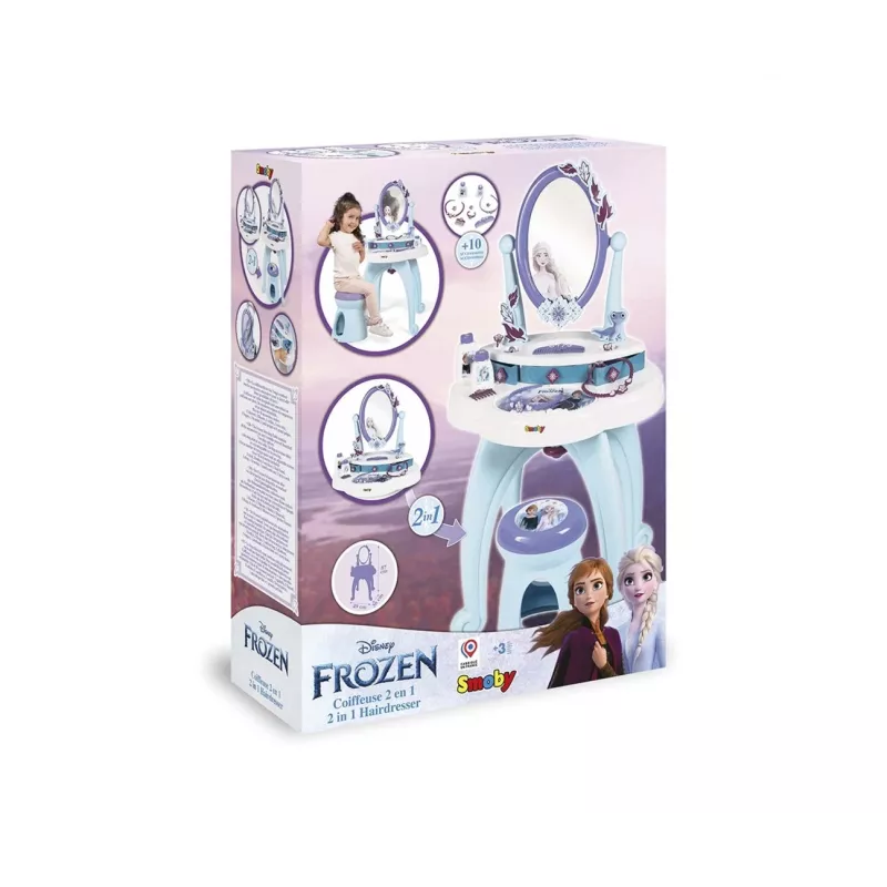 Smoby Frozen 2 in 1 matu žāvētājs zils violets 3 līdz 6 gadiem