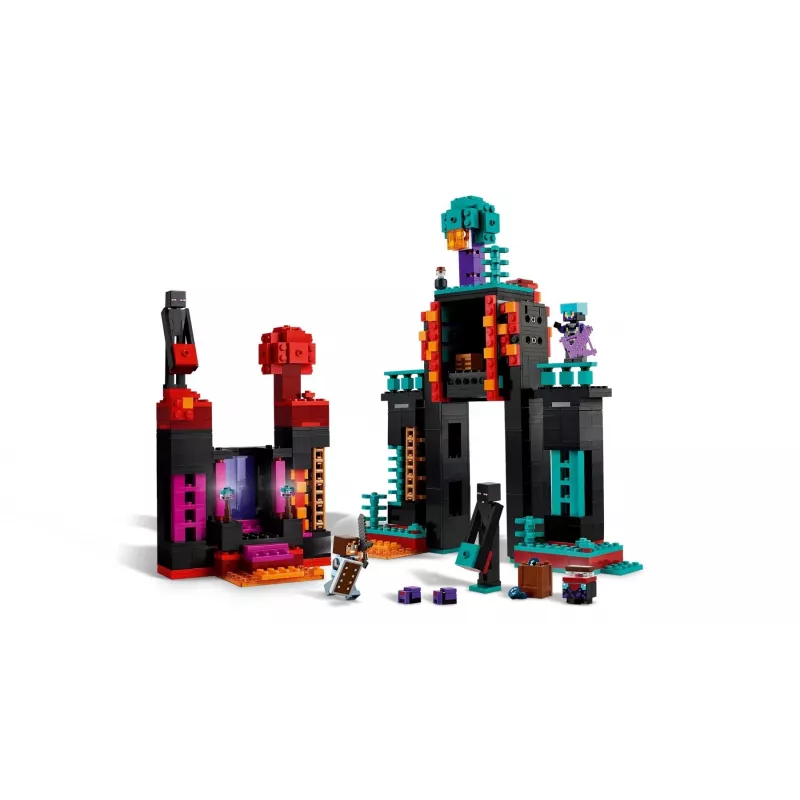LEGO Minecraft komplekts 21279 Endermana tornis, 867 detaļas, 2 minifigūriņas, 450 mm augstums