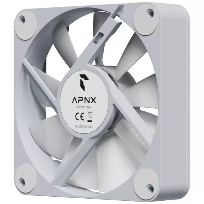 Dzesēšanas ventilators APNX FP1-RQ 120 PWM ARGB-WT 120mm, PWM vadība, ARGB balts rāmis