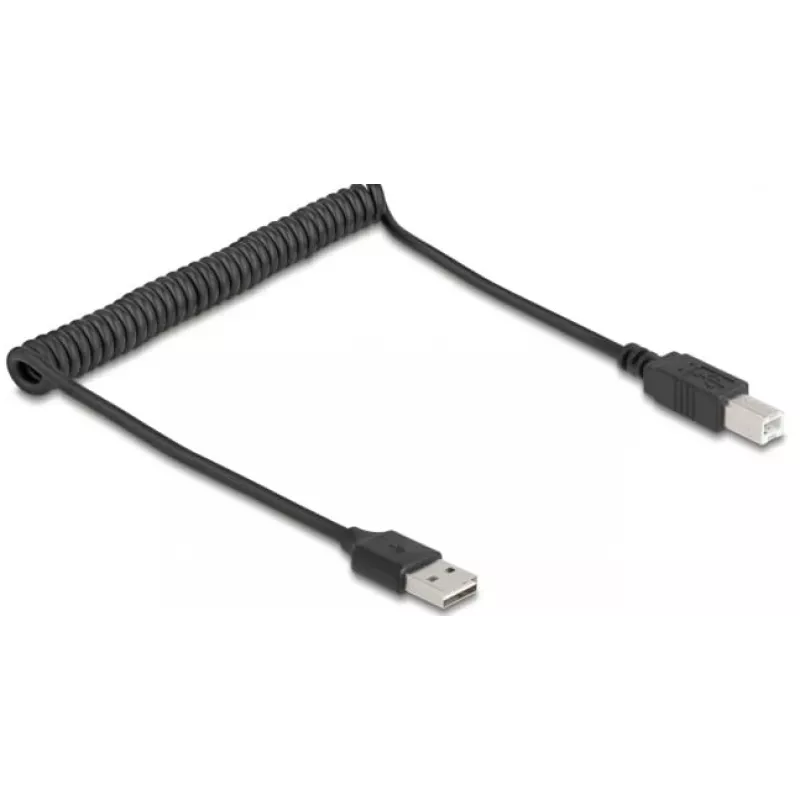 USB kabelis DeLOCK 90130 USB 2.0 0,8 m melns