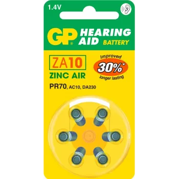 Vienreizlietojamā baterija GP Batteries Hearing Aid ZA10