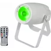 LED prožektors EUROLITE PST-10 QCL 10W RGBW — kompakts skatuves/studijas apgaismojums ar pilnkrāsu izvadi