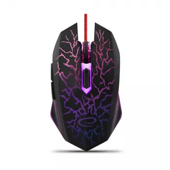 Esperanza MX211 LIGHTNING - Pele - USB - Pele - Optiskā - 6 pogas - Melna