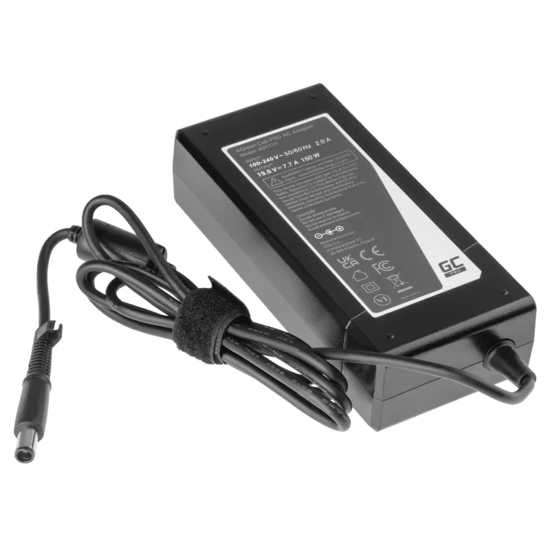 Strāvas adapteris zaļa Cell AD111P 150W 19.5V 7.7A Universāls klēpjdatora adapteris Melns