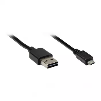 GoodConnections savienojuma kabelis USB 2.0 EASY Plug A uz spraudni Micro B, melns, 1m,
