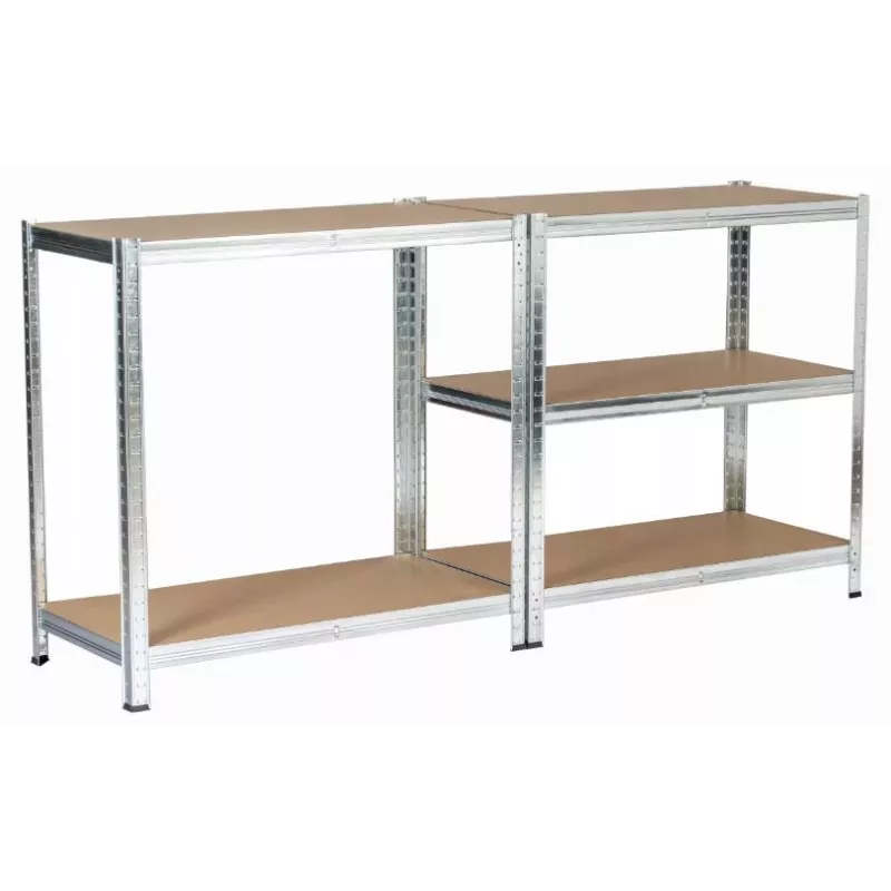 Metāla glabāšanas plauktu bloks sudraba 220X90X40CM
