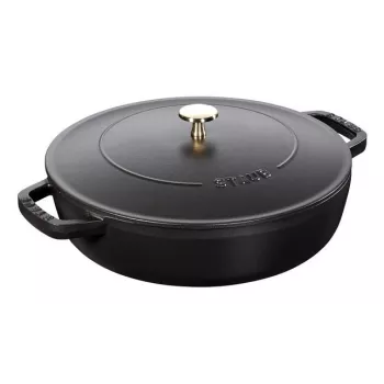 Staub Chistera 40511-472-0 cepamais katls 28 cm, apaļš, čuguna, 3,7 l, melns