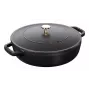 Saute panna ZWILLING STAUB BRAISERS apaļa 28 cm, melna, dibena Ø 22,2 cm