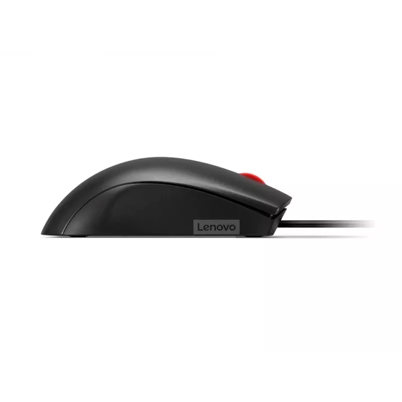 Vadu USB-A pele Lenovo 120 — melna, piemērota abām rokām, 1600 DPI, 3 pogas, 1,5 m kabelis
