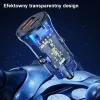 Auto lādētājs usams CC164CC01 30W ar 1×USB-A un 1×USB-C ātrai uzlādei
