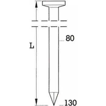 Apaļgalvas lentes naglas BeA R20 4,2×120 mm, 1500 gab.
