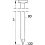 Apaļgalvas lentes naglas BeA R20 4,2×120 mm, 1500 gab.