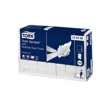 Papīra dvieļi Tork Xpress Multifold Soft H2 2-kārtaini 180 loksnes 25,5 x 21,2 cm