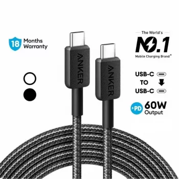 USB kabelis Anker 322 1.8m USB C ātrā uzlāde datu pārsūtīšana