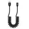 USB uz USB-C datu kabelis Tellur izvelkams 3A 1,8 m melns