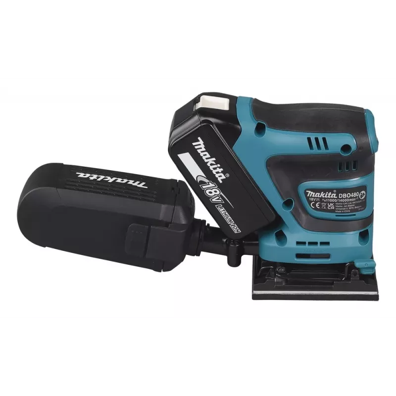Makita DBO480Z portatīvais slīpmašīnas Random orbitālais slīpētājs 14000 OPM Melns, Zils 210 W