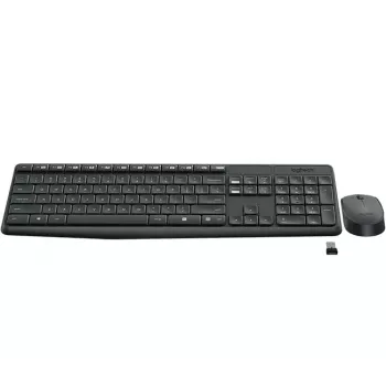 Logitech MK235 - Tastatūras un peles komplekts - Bezvadu - 2,4 GHz - Portugāles