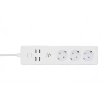 Strāvas sadalītājs Tellur — WiFi viedais strāvas sadalītājs ar 3 maiņstrāvas rozetēm un 4 USB pieslēgvietām (4 A)