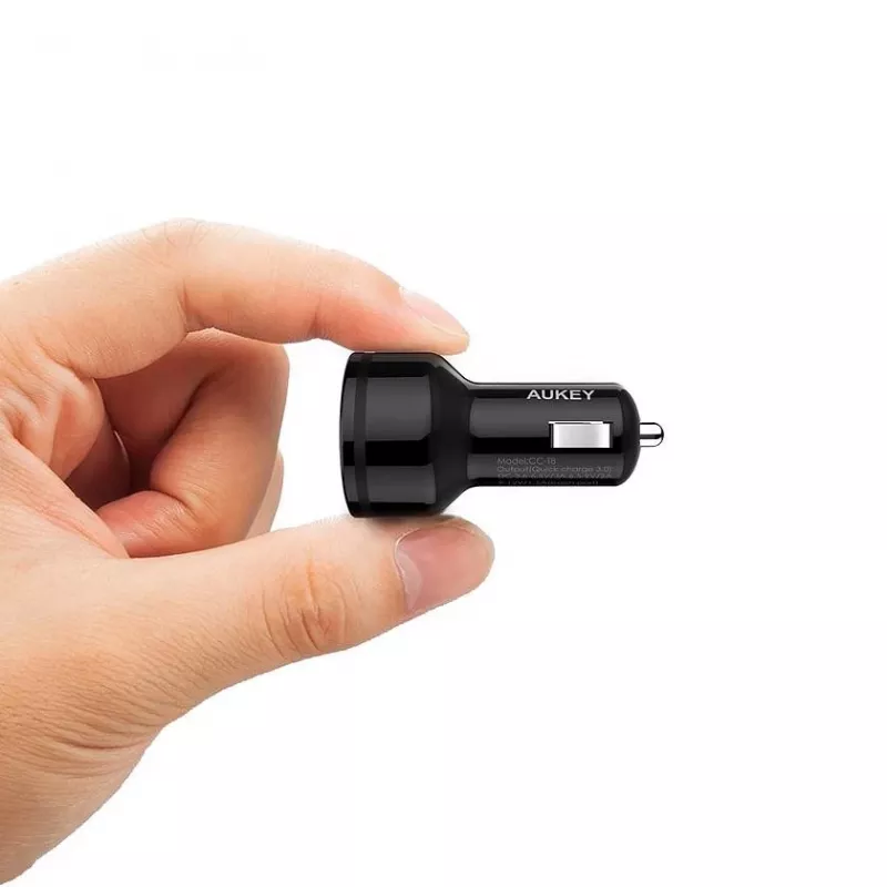 CC-T8 ātrās uzlādes auto lādētājs 2xUSB 3.0 6A 36W + micro USB kabelis 1m