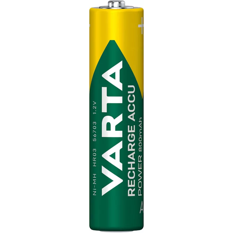 VARTA HR03 AAA uzlādējamā akumulatora baterija Accu Power 800 mAh 56703 4 gab. Zaļš