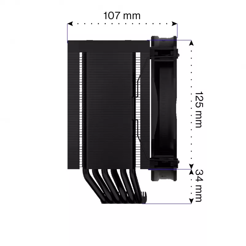 Endorfa Fortis 5 Melns CPU dzesētājs