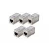 Digitus CAT 6 modulārie savienotāji, ekranēti, 5 gab., RJ-45, zelta kontakti, sudraba
