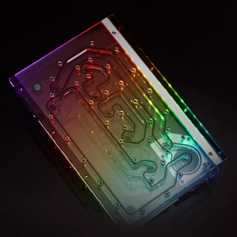 Bitspower Sedna O11DS sadales plāksne LIAN LI O11 Dynamic Mini korpusam, ARGB, caurspīdīga