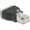 DeLOCK 66603 kabeļa adapteris RJ45 4 kontaktu spaiļu bloks Melns Zaļš