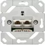Kontaktligzda Gira 245200 — 2×RJ-45 Cat6a, metāliska apdare