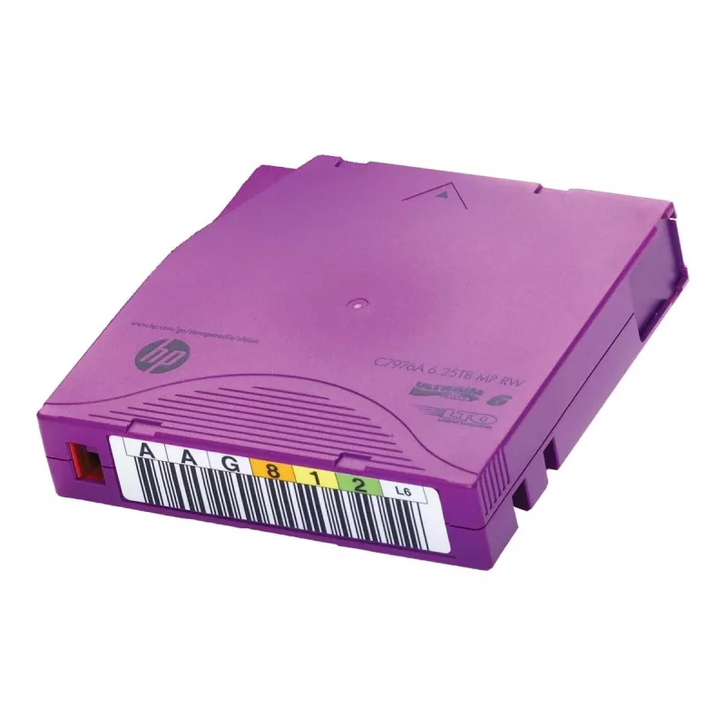 HPE LTO Ultrium 6 RW datu lentes kasetne C7976AN — 6,25 TB, violeta, 20 iepakojumā