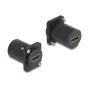 DeLOCK D-Type modulis HDMI 8K 60Hz ligzda-ligzda ar skrūvēm, melns