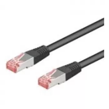 Wentronic Goobay CAT 6 komutācijas kabelis, S/FTP (PiMF), melns, 50 m - LSZH bez halogēna, varš (68701)