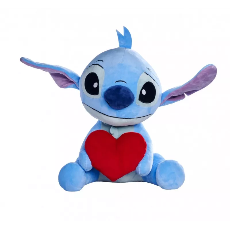 Plīša rotaļlieta SIMBA Stitch ar sirdi 50 cm, mīksts glāstāms tēls