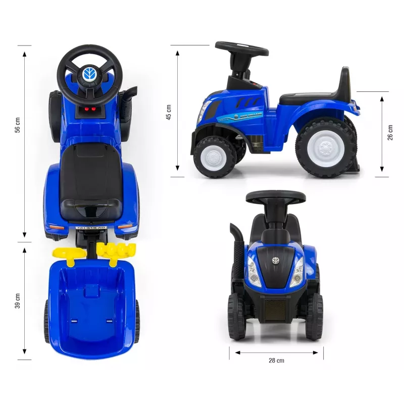 Braucamais bērnu auto milly mally New Holland T7 traktors, modelis 27652, zils
