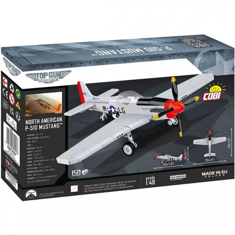 COBI 5847 Top Gun Maverick P-51D Mustang 150 klucīši