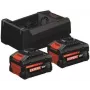 EXPERT Starter-Set 2x EXBA 18V-55 + Dual-Voltage-Charger GAL 12V/18V-80 (melns, 2x litija jonu akumulators 5,5 Ah, AMPShare Alliance)