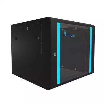 Pie sienas stiprināms statīvs Extralink 9U 600x600 Melns