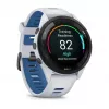 GARMIN Forerunner 265 viedpulkstenis — 46 mm GFRP korpuss, AMOLED 1,3 collas, GPS/GLONASS/Galileo, 15 dienu akumulators, 5 ATM, silikona siksniņa