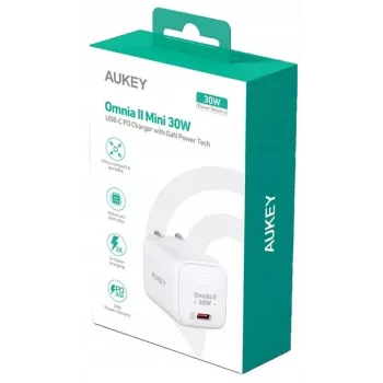 Sienas lādētājs PA-B1L Balts Omnia II Mini 1xUSB-C PowerDelivery 30W 5A