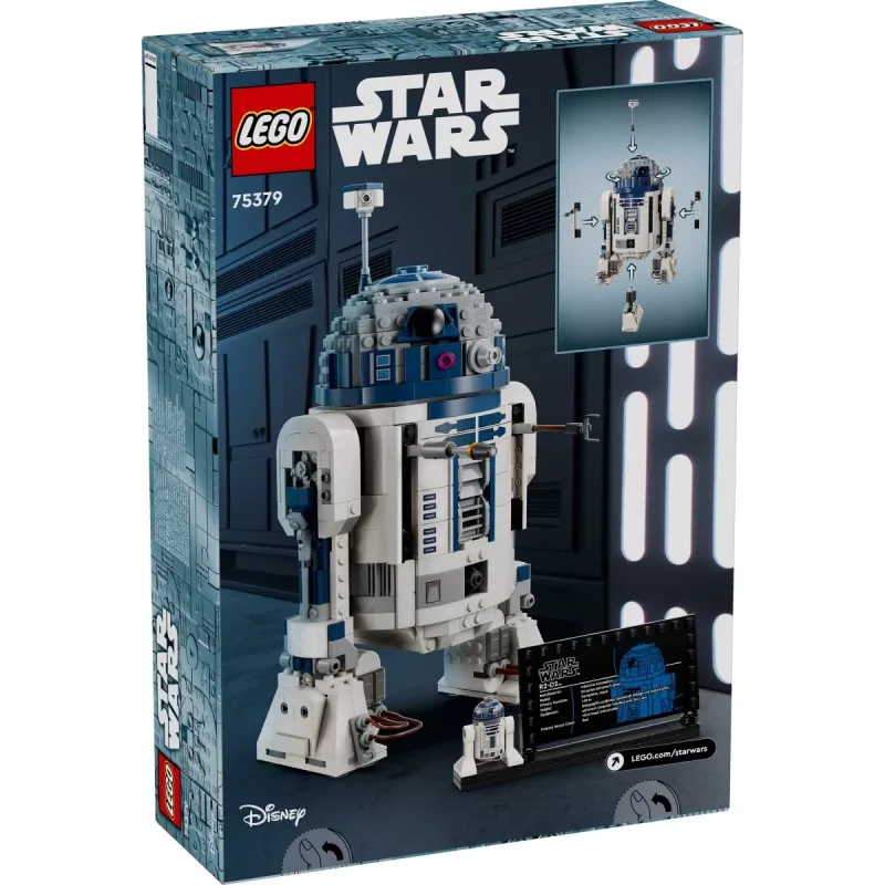 LEGO būvējamais droīds R2‑D2 komplekts 75379 — 1 050 detaļas, 10+ gadi, 160×110×240 mm, 0,24 kg