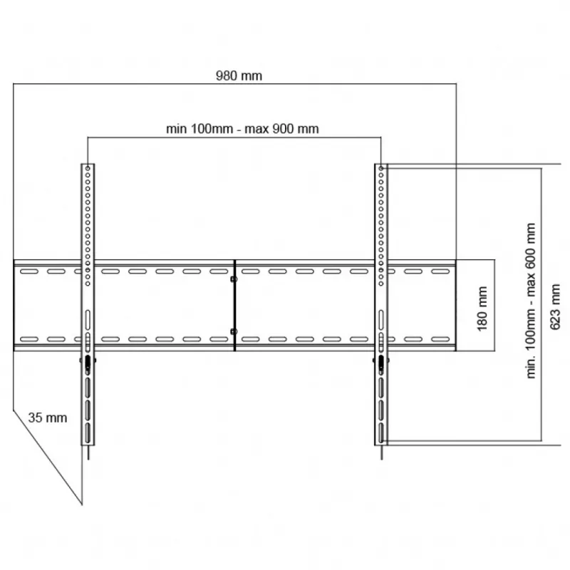 LCD turētājs AR-96XL 55-100 collas 140KG 900x600
