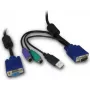 KVM kabelis Inter-Tech 88887250 Melns Zils 3 m